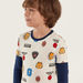 Garfield Print Crew Neck T-shirt with Doctor Sleeves-T Shirts-thumbnail-2