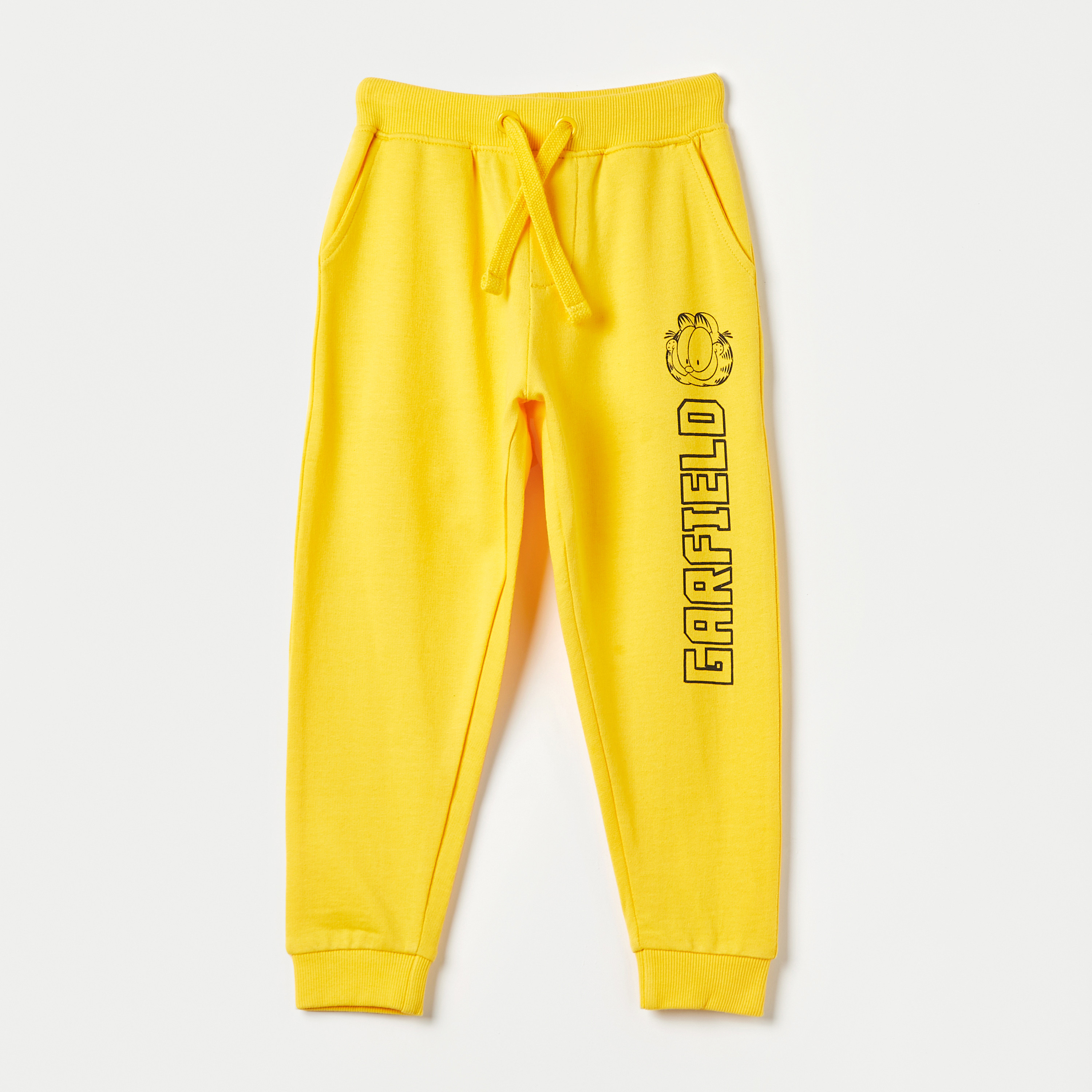 Garfield Print Joggers with Drawstring Closure