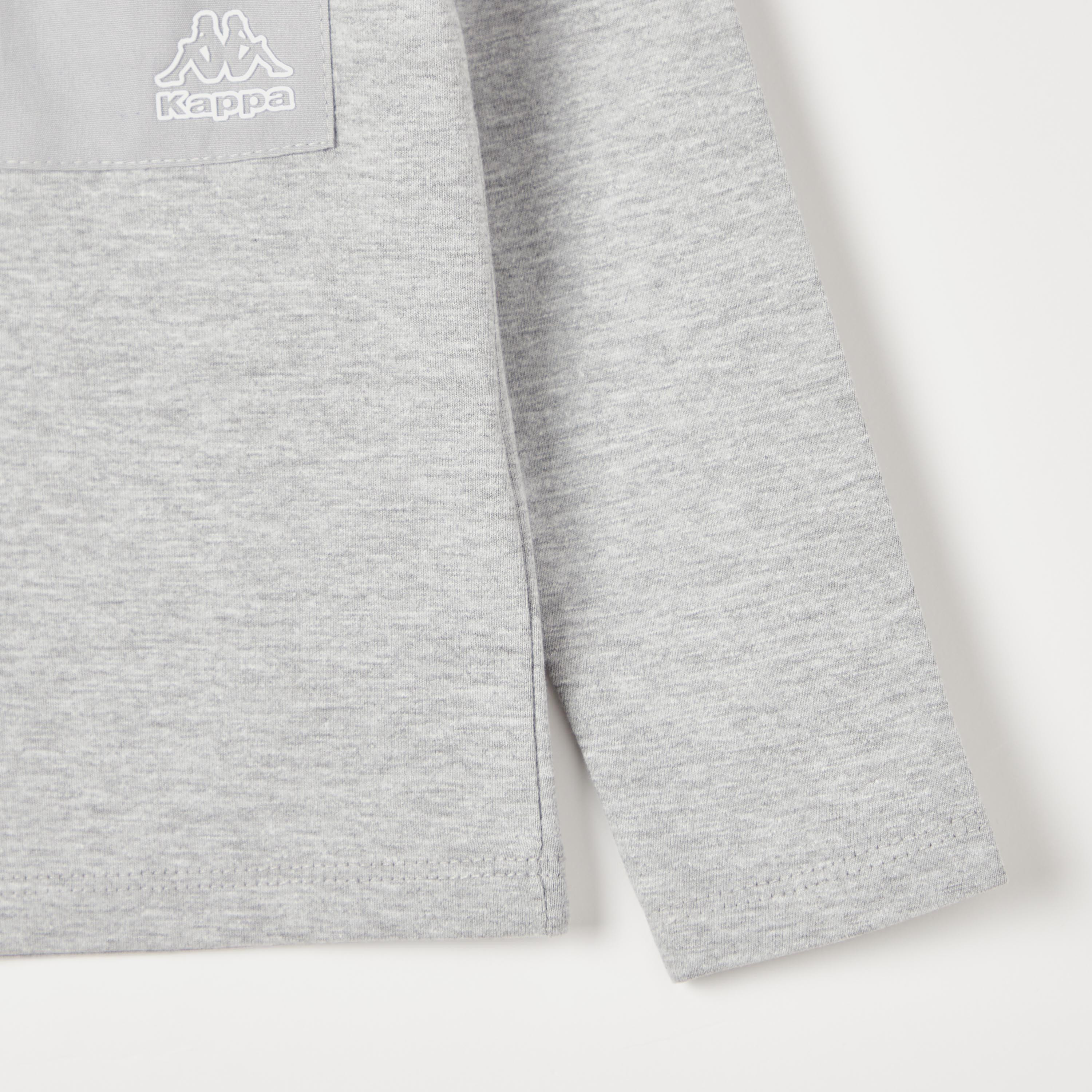 Kappa Solid T-shirt with Crew Neck and Long Sleeves-boys-clothing-tshirtsandpolos-image-3