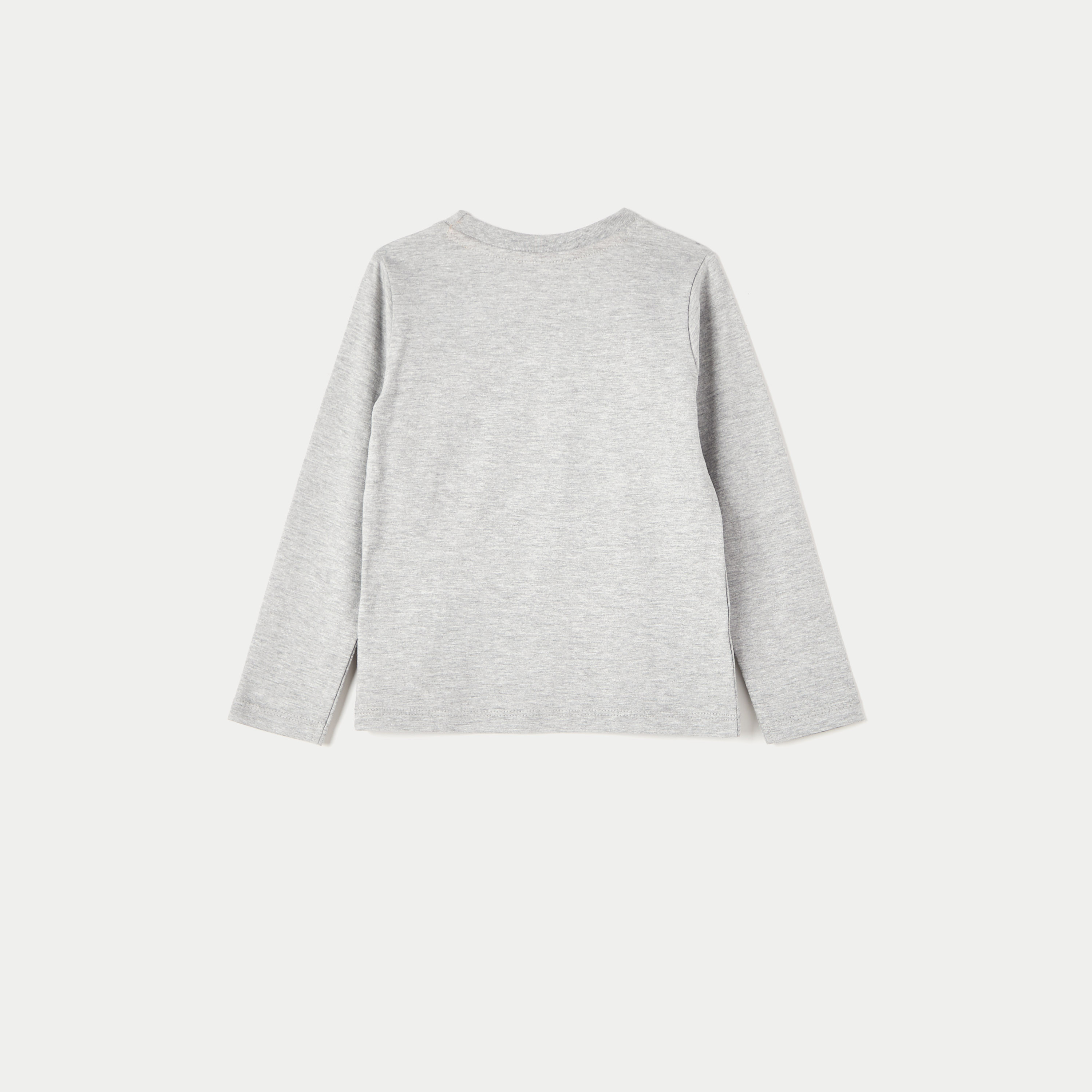 Kappa Solid T-shirt with Crew Neck and Long Sleeves-boys-clothing-tshirtsandpolos-image-4