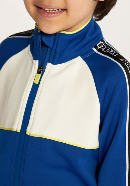 Kappa Panelled Zipper Jacket and Jogger Set-Clothes Sets-image-3