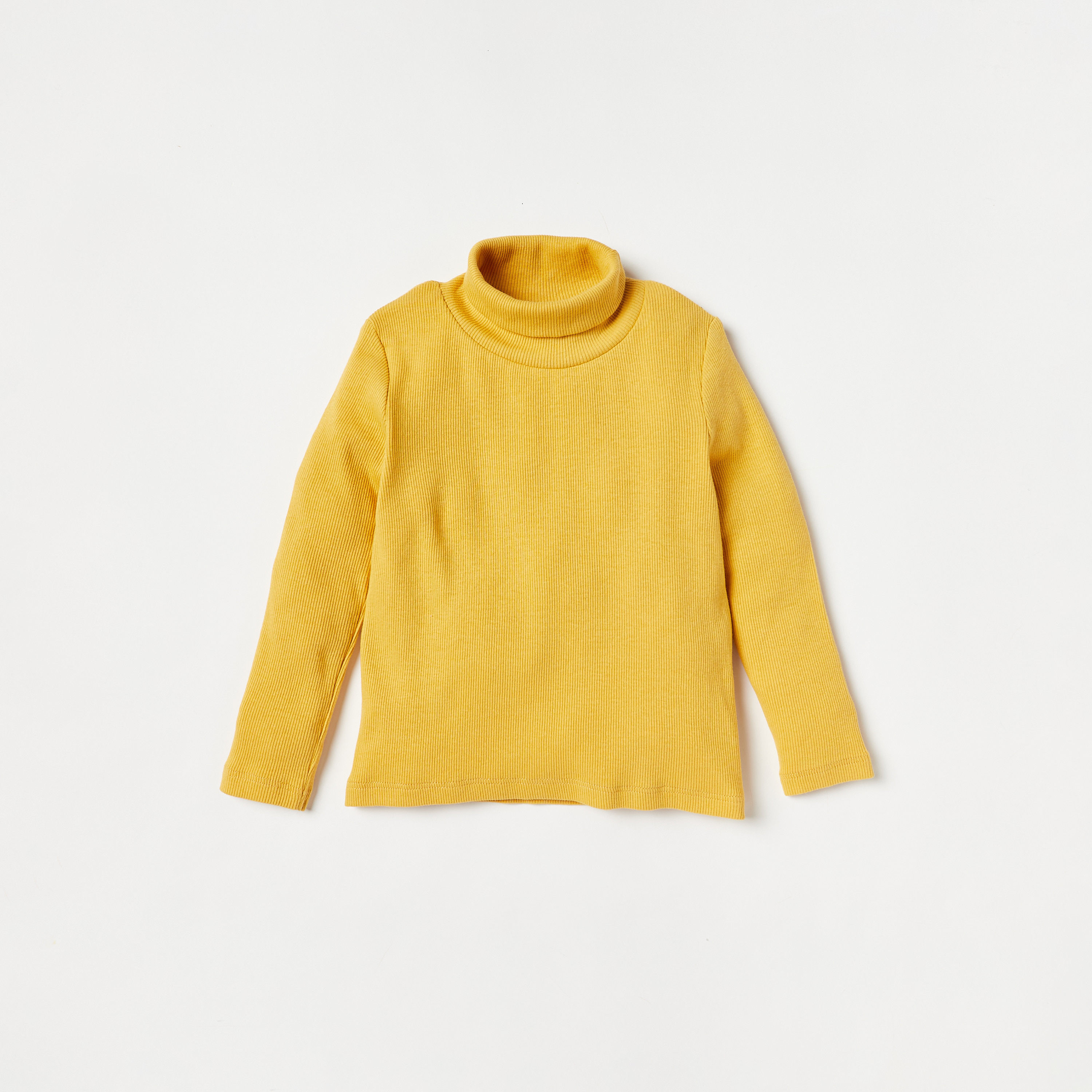 Juniors Ribbed Turtleneck T-shirt with Long Sleeves - Set of 2-baby-girls-clothing-tshirts-image-2