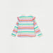 Juniors Striped T-shirt with Long Sleeves and Ruffles-T Shirts-thumbnailMobile-3