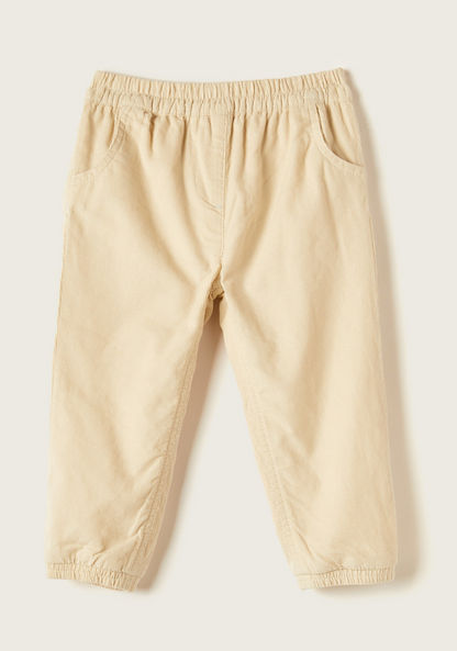 Juniors Corduroy Pants with Elasticised Waistband and Pockets