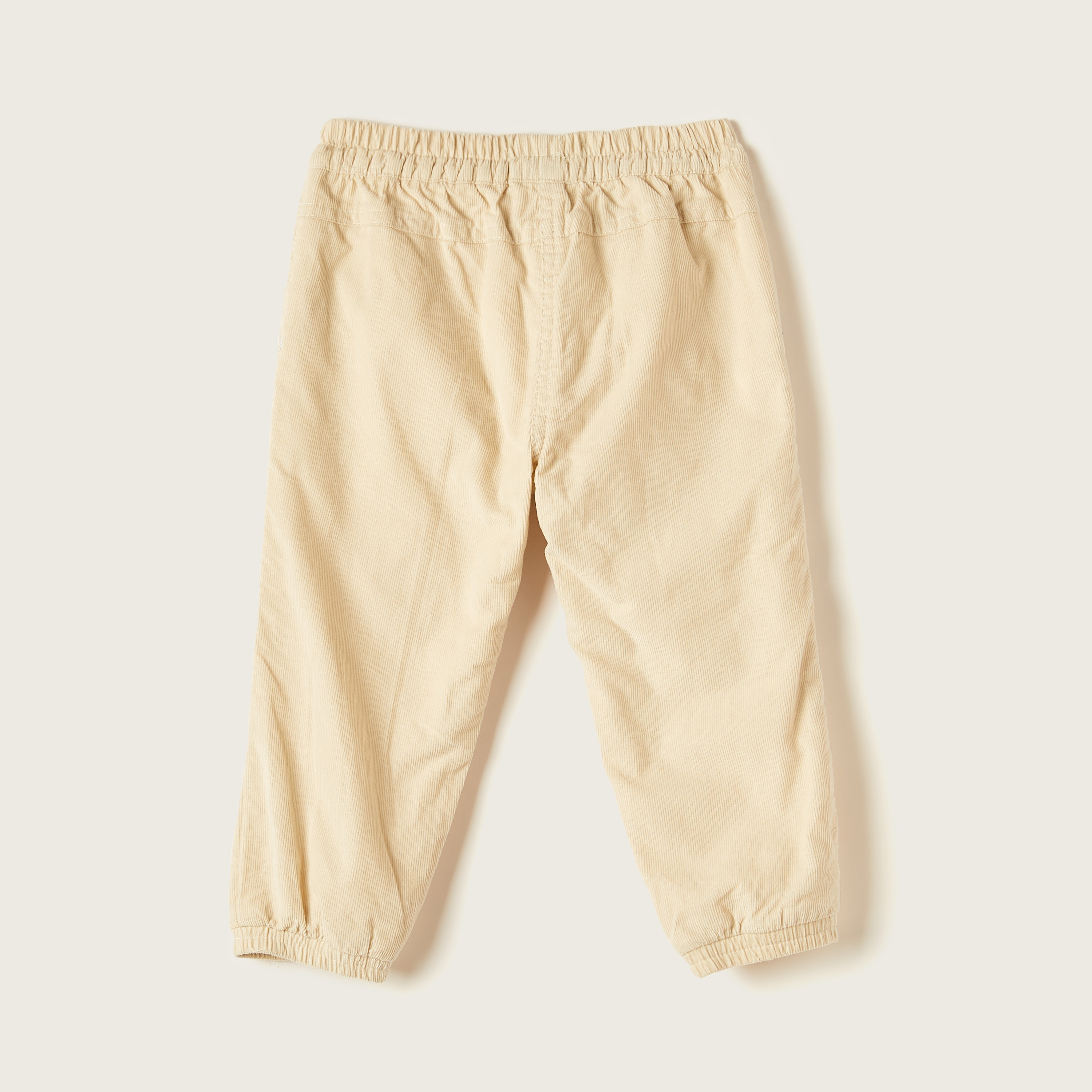 Juniors Corduroy Pants with Elasticised Waistband and Pockets-baby-girls-clothing-bottoms-trousers-image-3