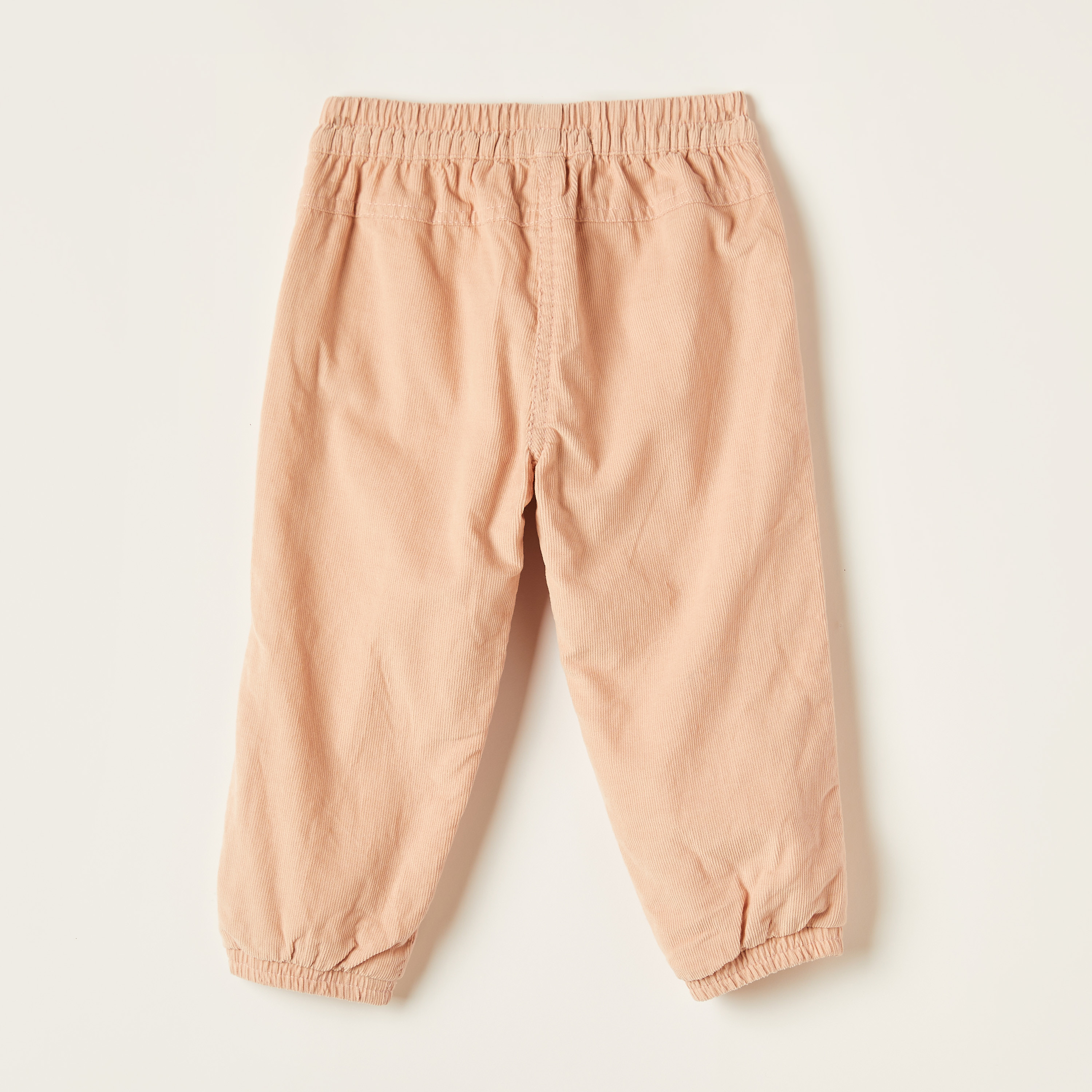 Juniors Corduroy Pants with Elasticised Waistband and Pockets-baby-girls-clothing-bottoms-trousers-image-3
