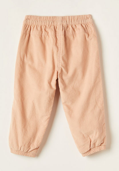 Juniors Corduroy Pants with Elasticised Waistband and Pockets-Pants-image-2