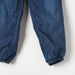 Juniors Solid Denim Joggers with Elasticated Waist and Bow Detail-Joggers-thumbnailMobile-2