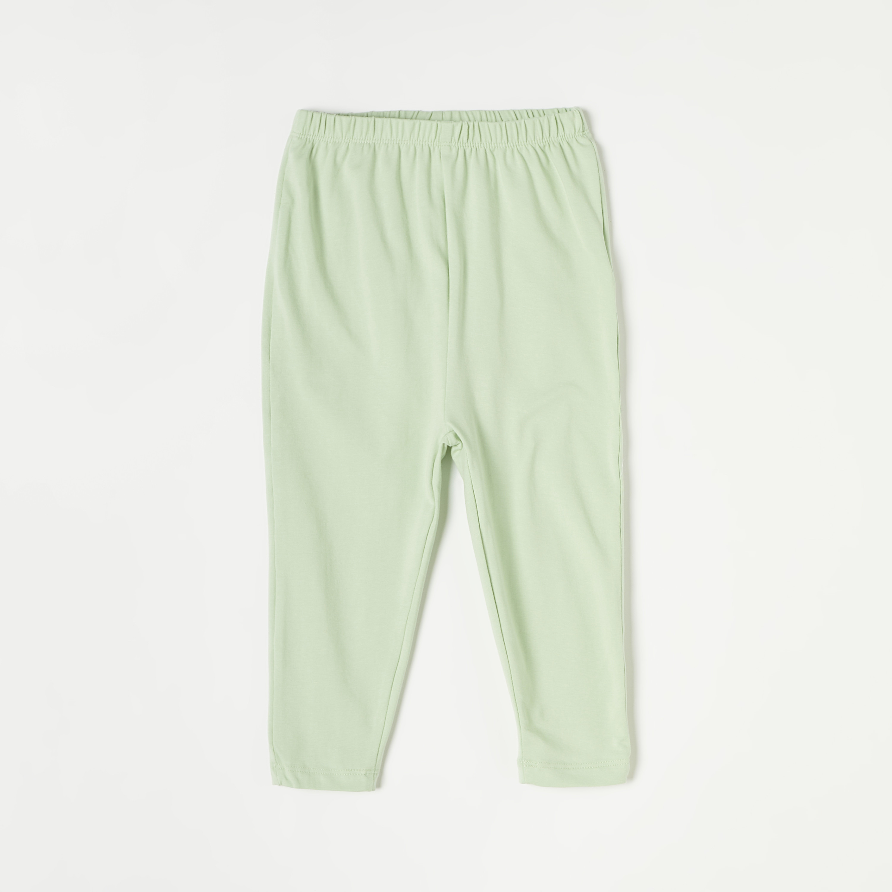 Juniors Solid Leggings with Elasticated Waistband-baby-girls-clothing-bottoms-leggings-image-1