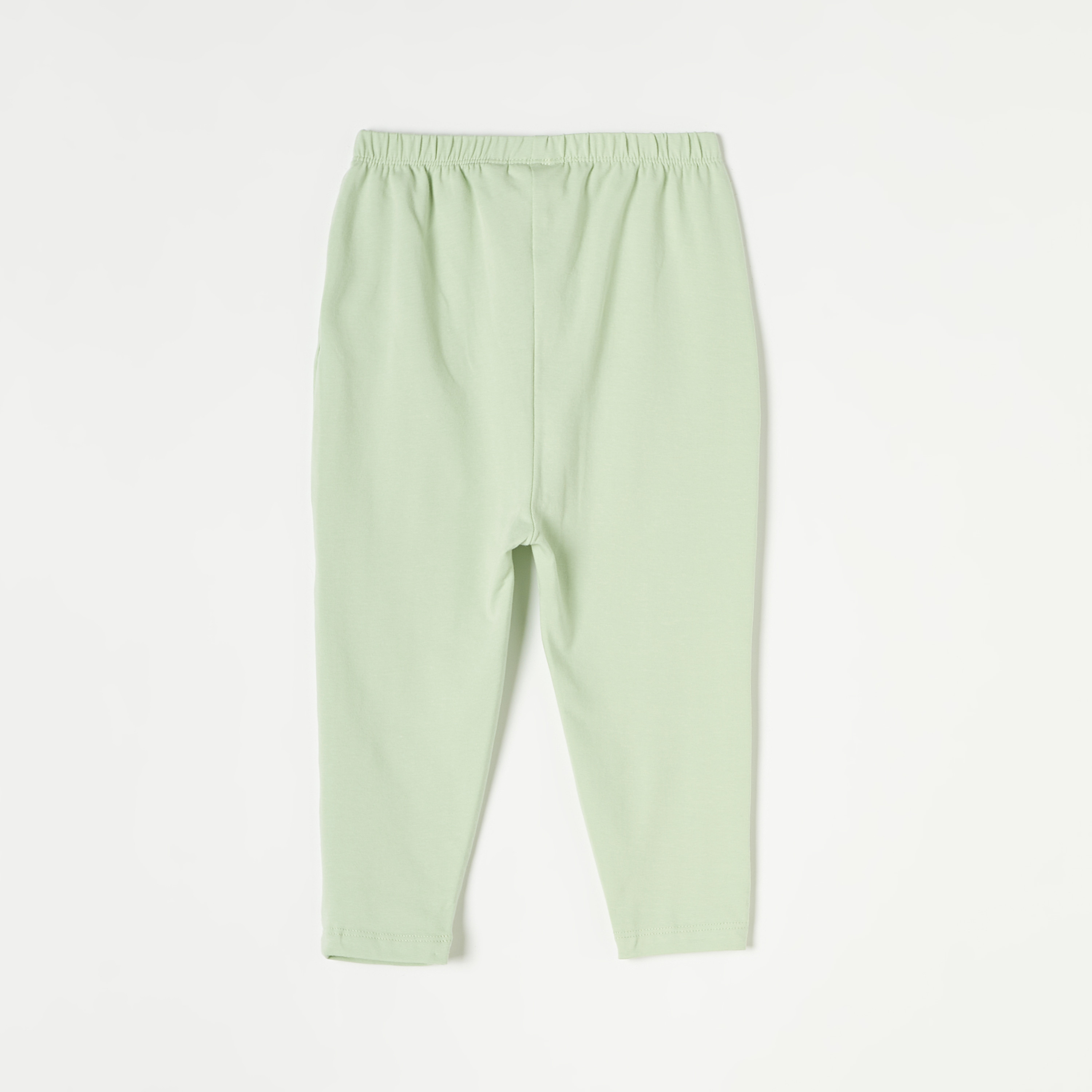 Juniors Solid Leggings with Elasticated Waistband-baby-girls-clothing-bottoms-leggings-image-3
