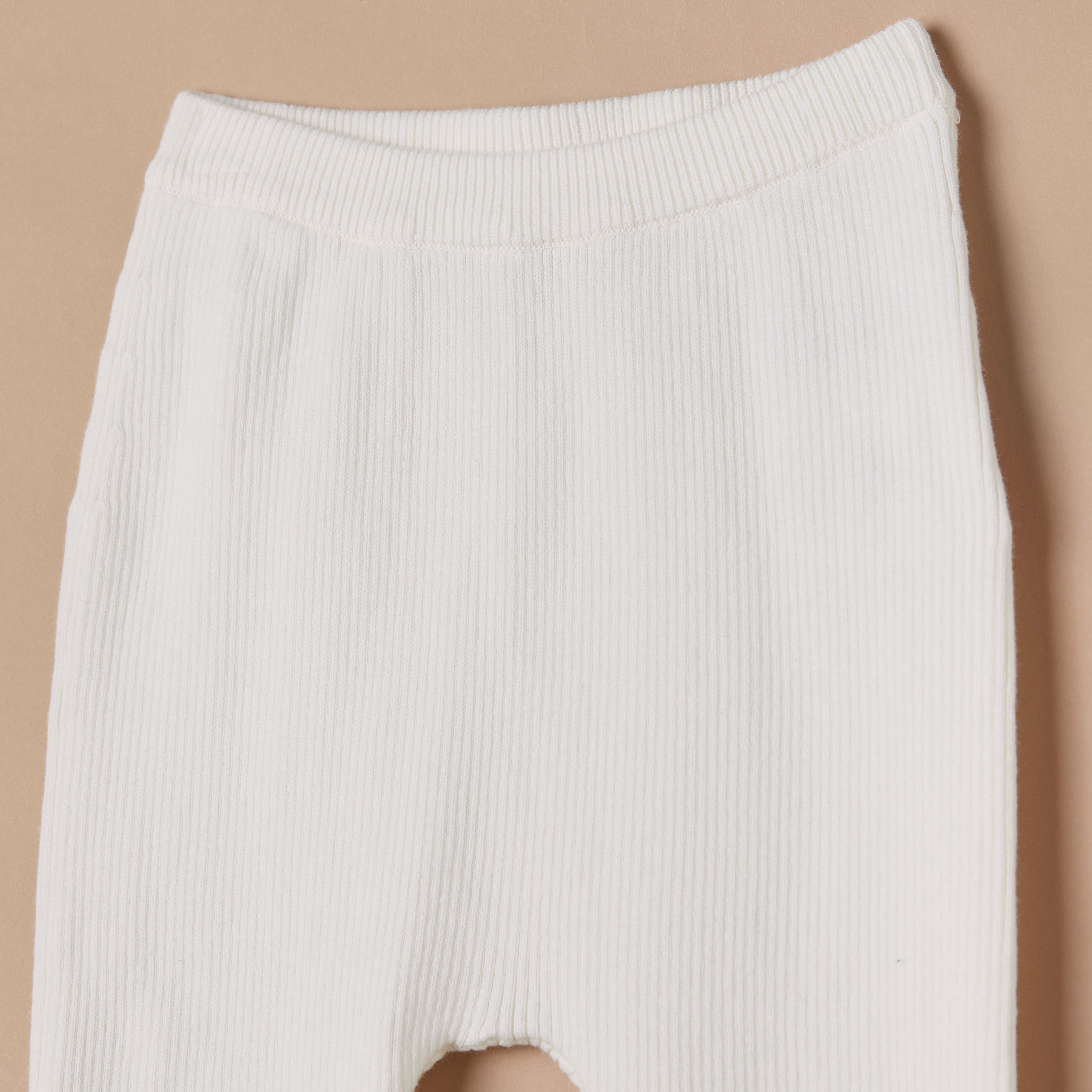 Juniors Ribbed Leggings with Elasticised Waistband-baby-girls-clothing-bottoms-leggings-image-2