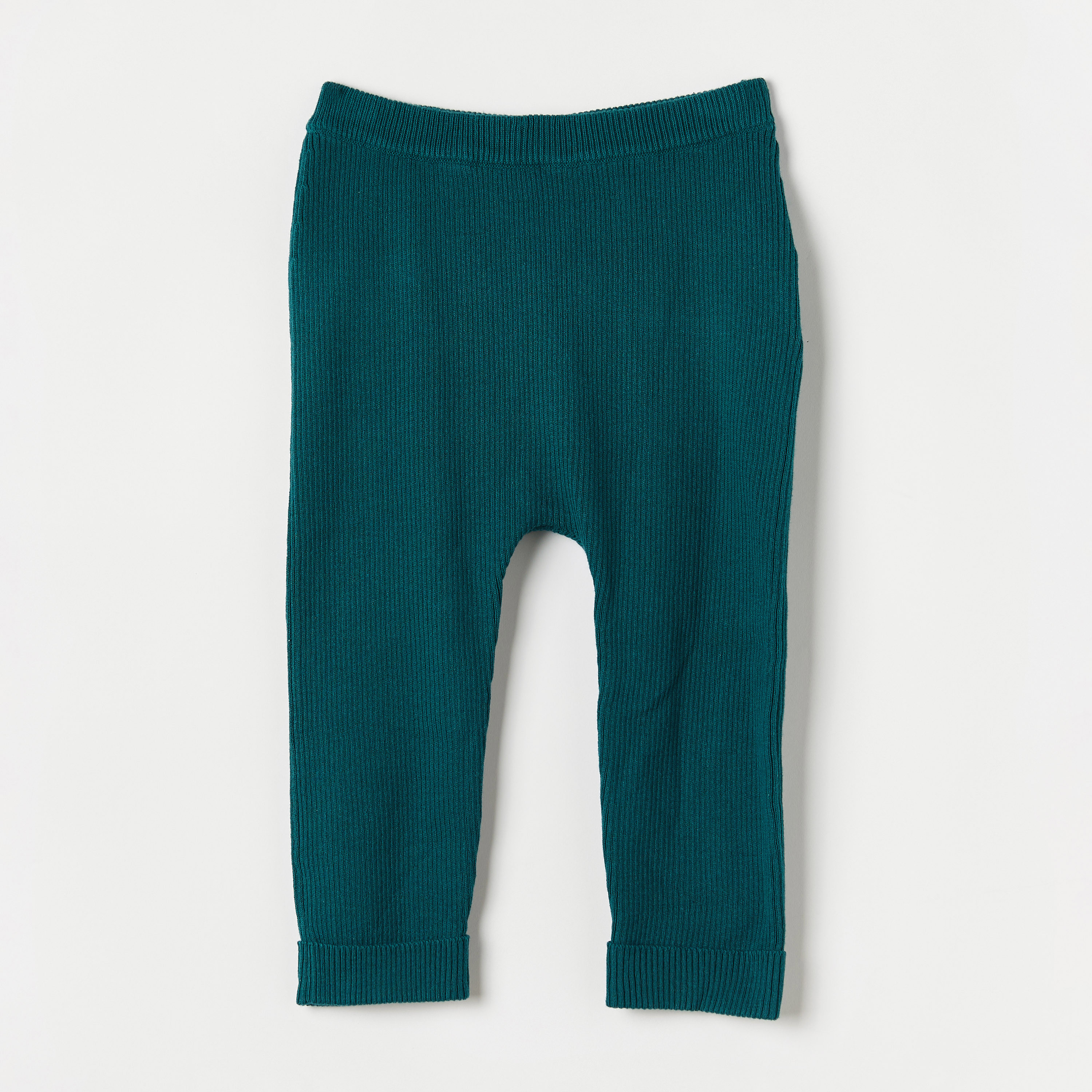 Juniors Ribbed Leggings with Elasticised Waistband-baby-girls-clothing-bottoms-leggings-image-1