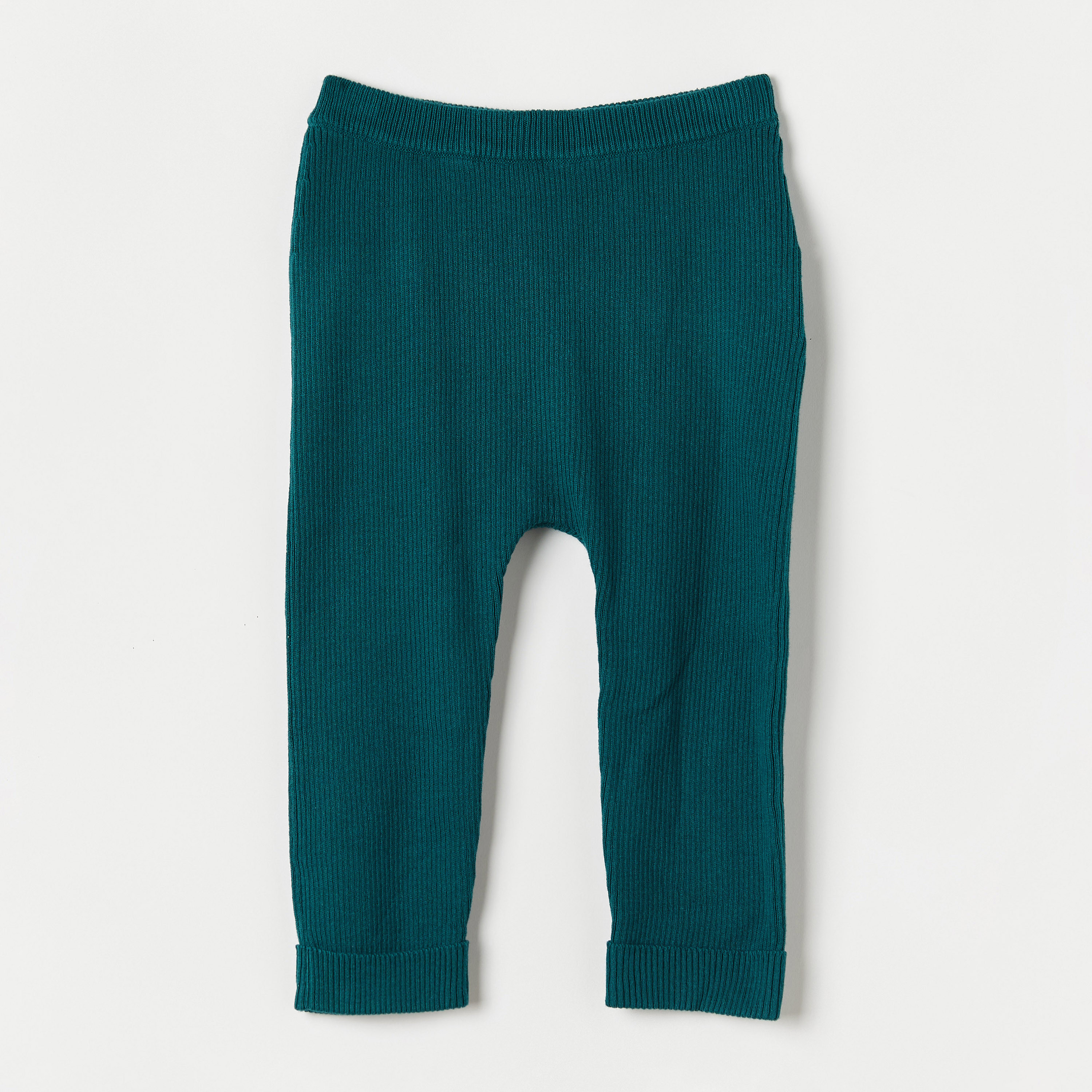 Juniors Ribbed Leggings with Elasticised Waistband-baby-girls-clothing-bottoms-leggings-image-4