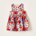 Juniors Floral Print Sleeveless Dress with Round Neck and Zip Closure-Dresses%2C Gowns and Frocks-thumbnailMobile-0