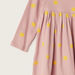 Juniors Polka Dots Print A-line Dress with Long Sleeves-Dresses%2C Gowns and Frocks-thumbnail-2