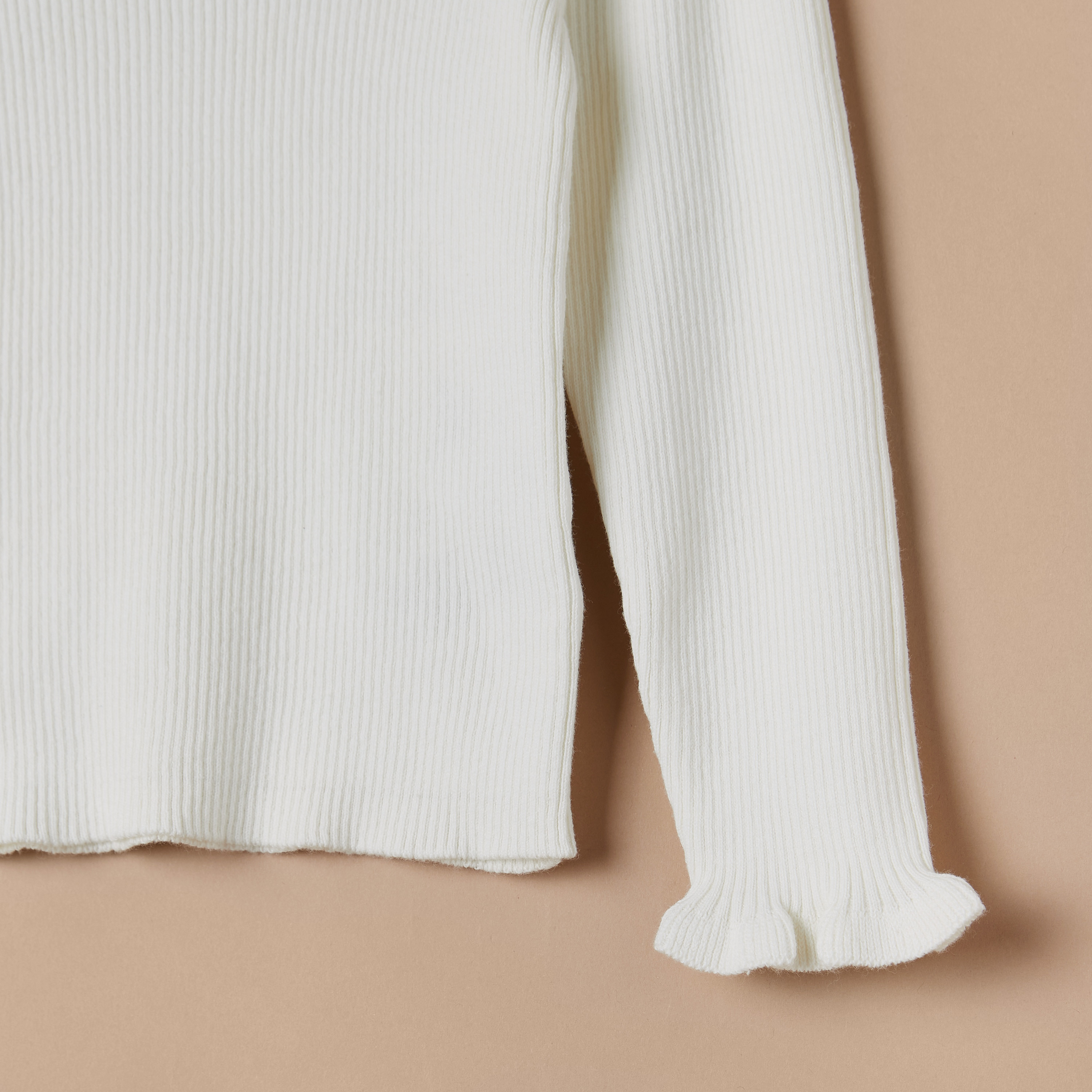 Juniors Ribbed Sweater with Long Sleeves Ruffles-baby-girls-clothing-jumpersandcardigans-image-3