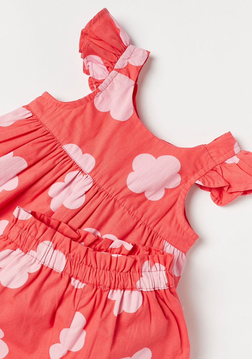 Juniors Floral Print Sleeveless Top and Shorts Set-Clothes Sets-image-3