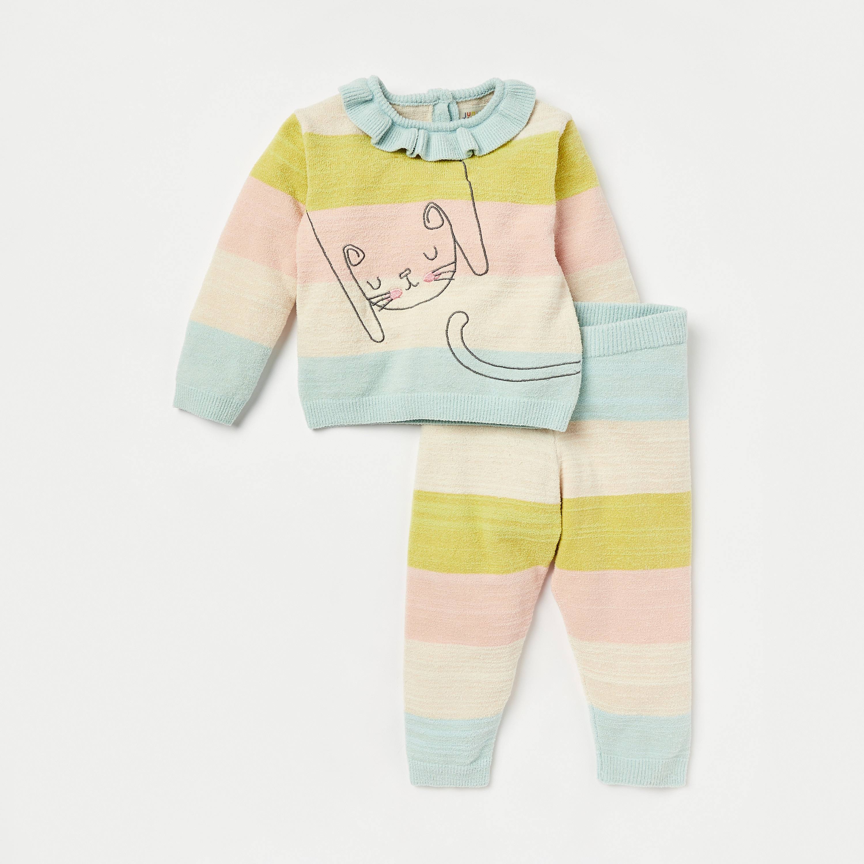 Baby girl sweater deals and jogger set