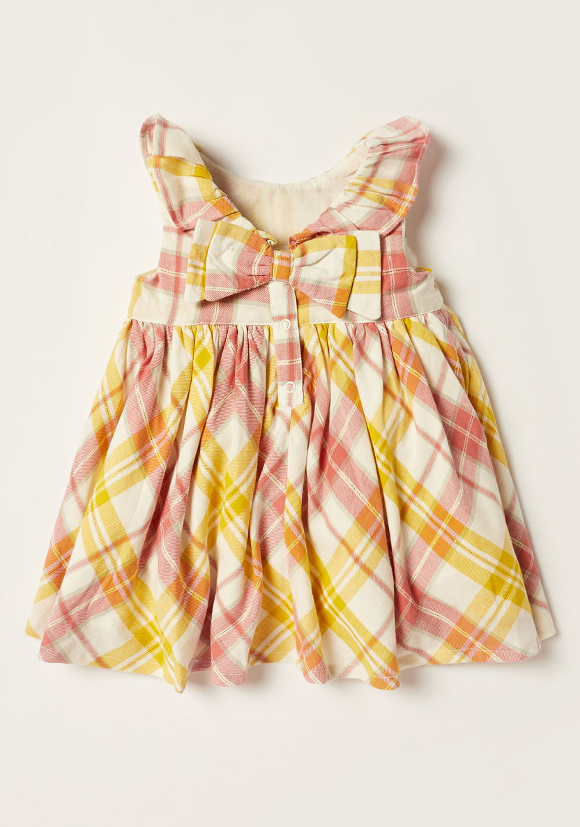 Juniors Checked Sleeveless Dress and Bloomer Set-Dresses, Gowns & Frocks-image-1