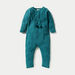 Juniors Textured Romper with Long Sleeves and Bow Accent-Rompers%2C Dungarees and Jumpsuits-thumbnailMobile-0