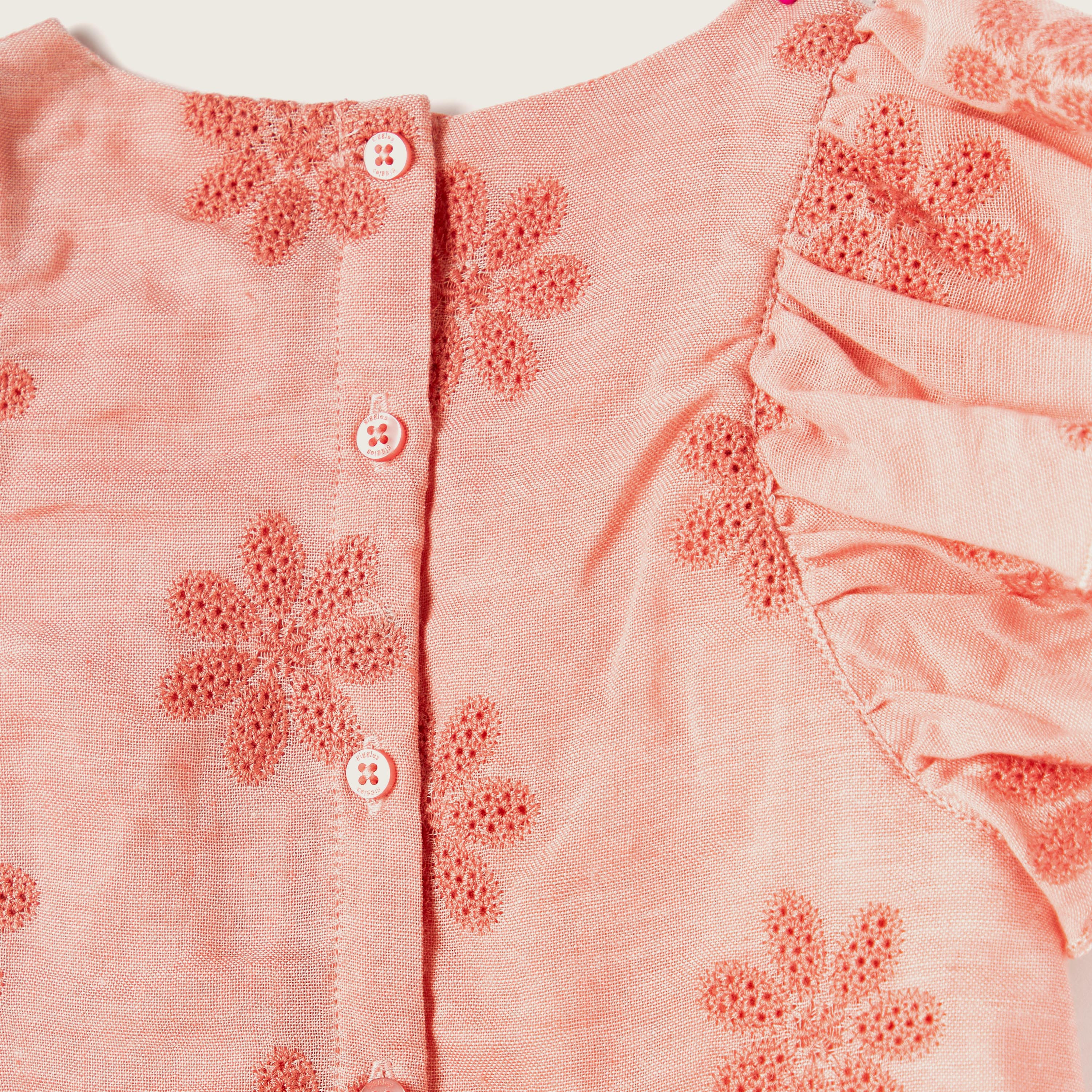 Giggles Embroidered Top with Bow Accent and Ruffles-baby-girls-clothing-blousesandshirts-image-5