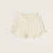 Giggles Striped Shorts with Elasticised Waistband and Ruffle Detail-Shorts-thumbnail-0