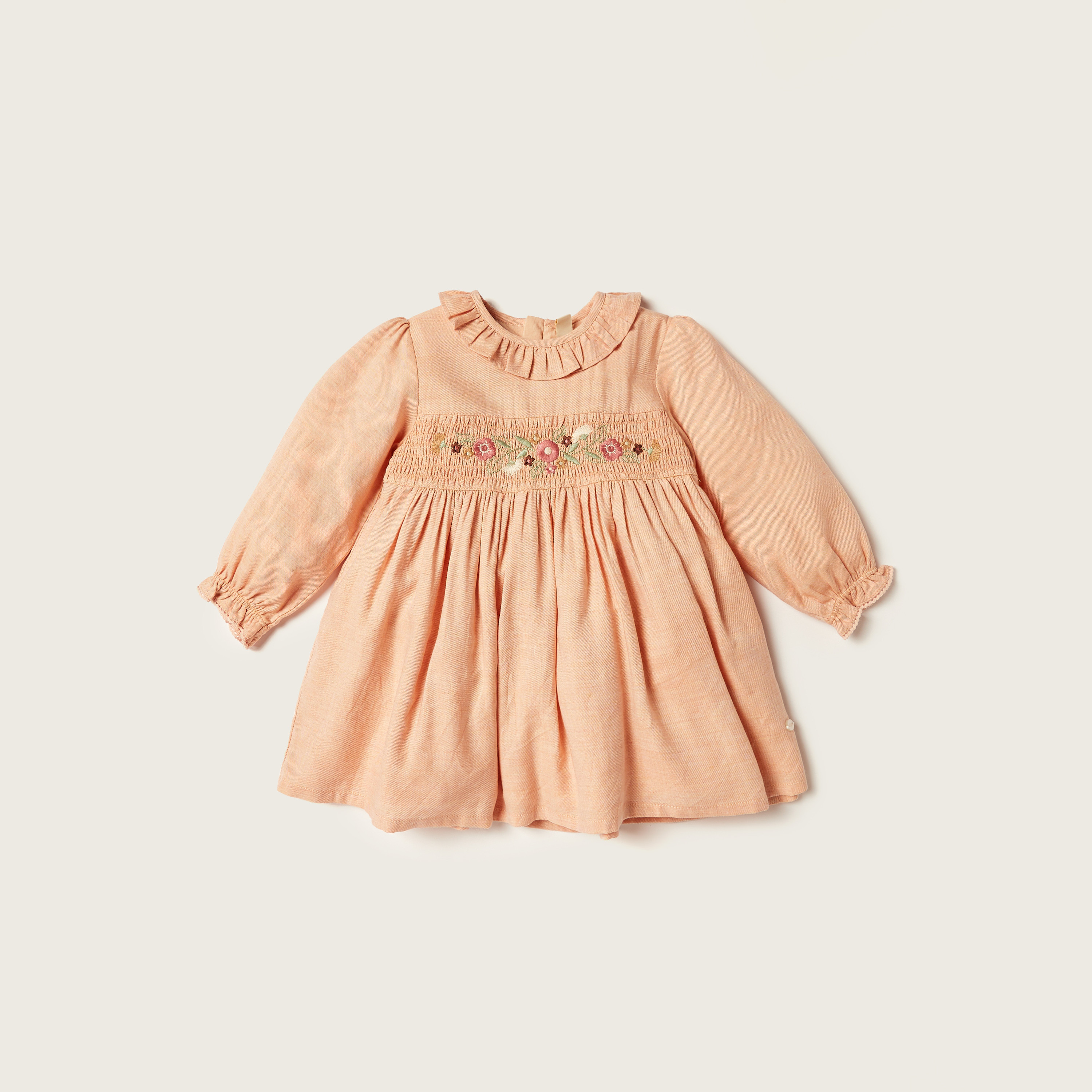 Giggles Embroidered Dress and Stockings Set-baby-girls-clothing-dressesandjumpsuits-image-2