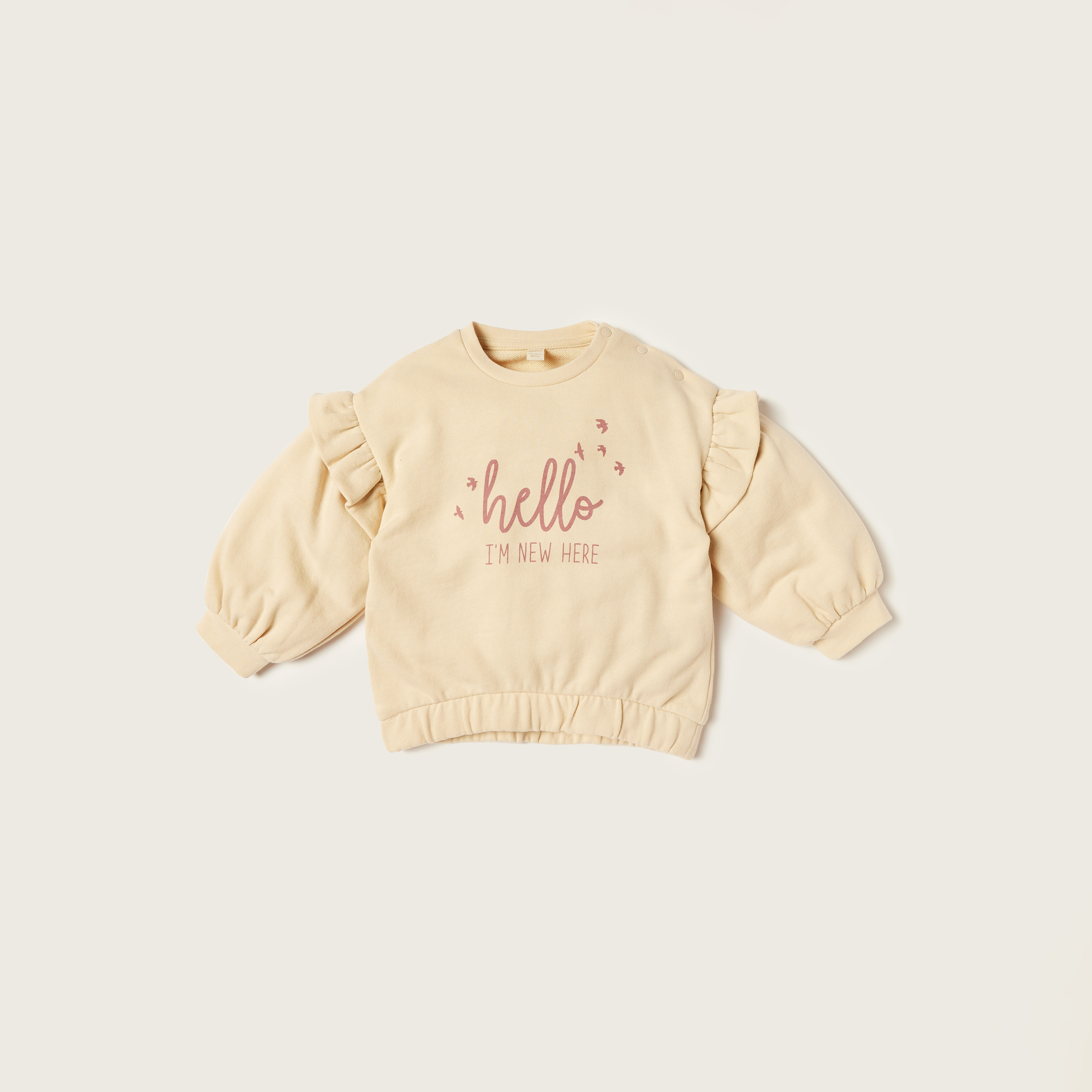 Giggles Printed Sweatshirt with Ruffles and Joggers Set-baby-girls-clothing-setsandcoords-image-2