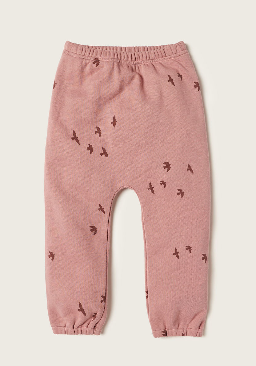 Giggles Printed Sweatshirt with Ruffles and Joggers Set-Clothes Sets-image-2