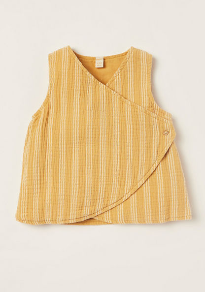 Giggles Striped Sleeveless Top and Shorts Set-Clothes Sets-image-1