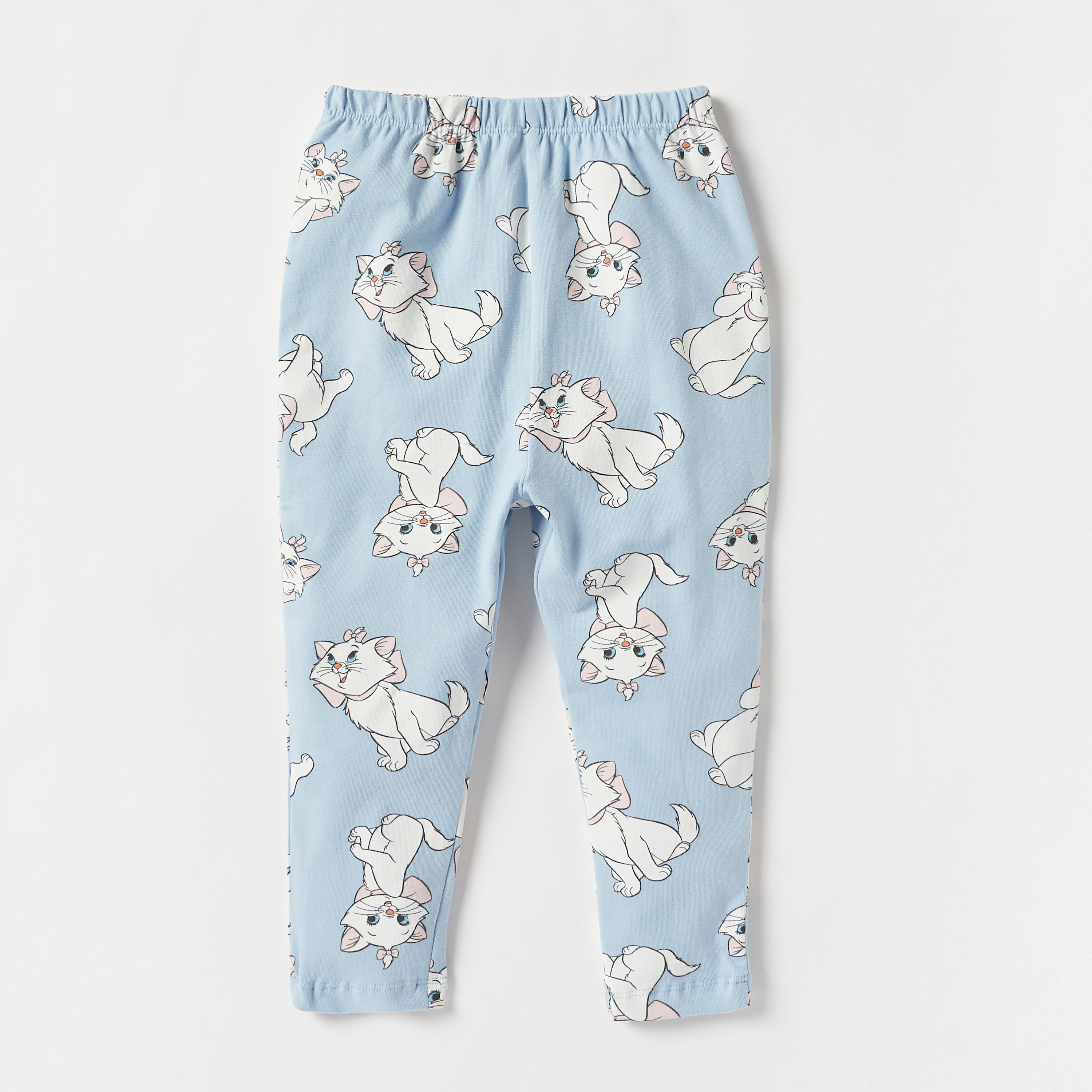 Disney Marie Print Leggings with Elasticated Waistband - Set of 2-baby-girls-clothing-bottoms-leggings-image-3