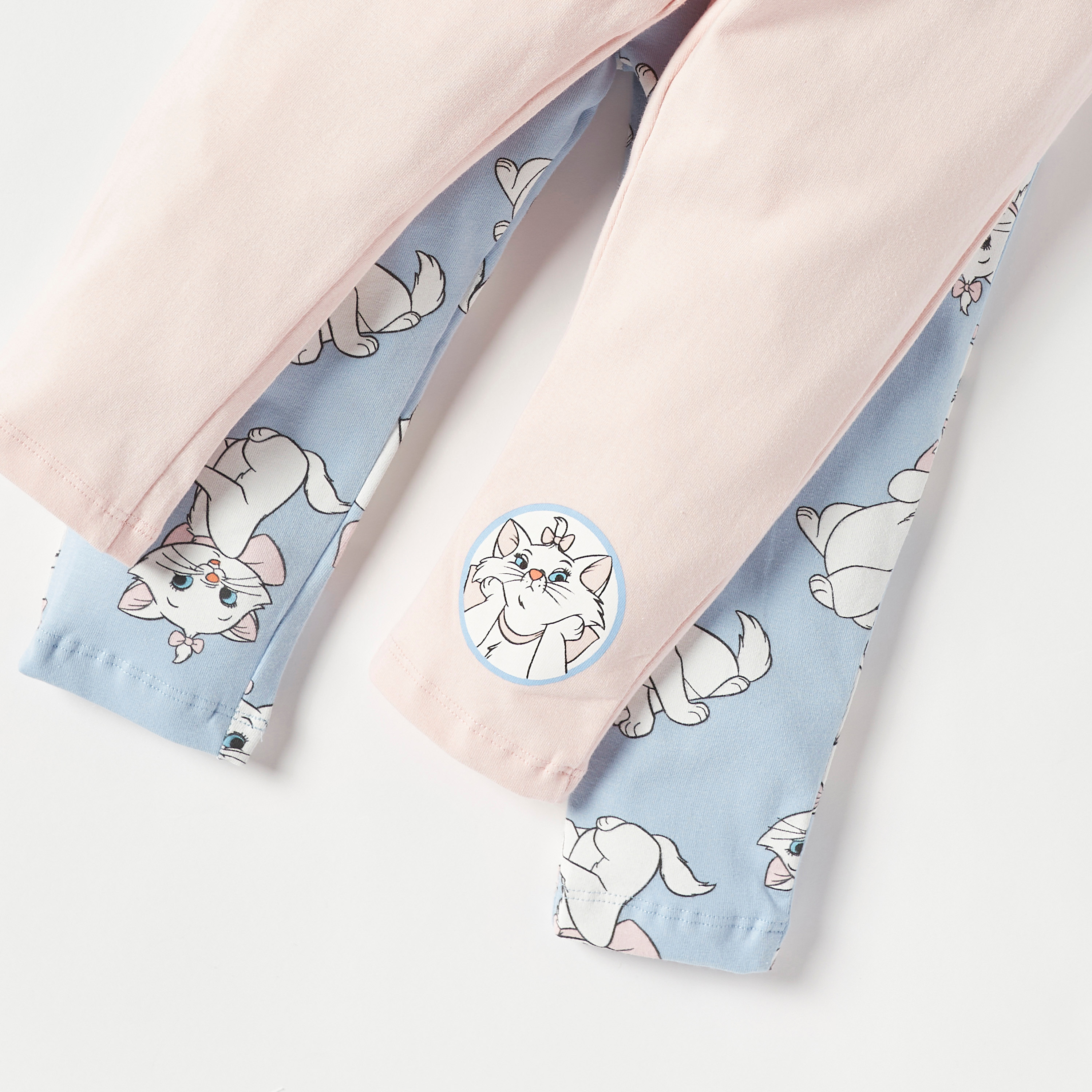 Disney Marie Print Leggings with Elasticated Waistband - Set of 2-baby-girls-clothing-bottoms-leggings-image-5