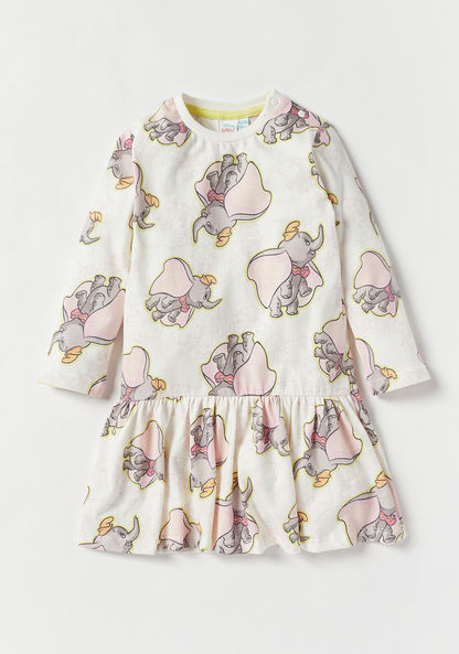 Dumbo Print Long Sleeves Dress - Set of 2-Dresses%2C Gowns and Frocks-image-1
