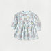 All-Over Daisy Duck Print Dress with Long Sleeves and Button Closure-Dresses%2C Gowns and Frocks-thumbnailMobile-0