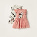 Minnie Mouse Print Sleeveless Dress with Ruffles - Set of 2-Dresses%2C Gowns and Frocks-thumbnail-0
