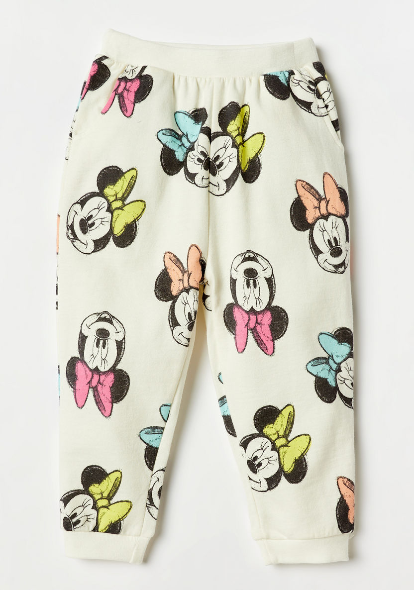 Disney Minnie Printed Hooded Sweatshirt and Jog Pant Set-Clothes Sets-image-2