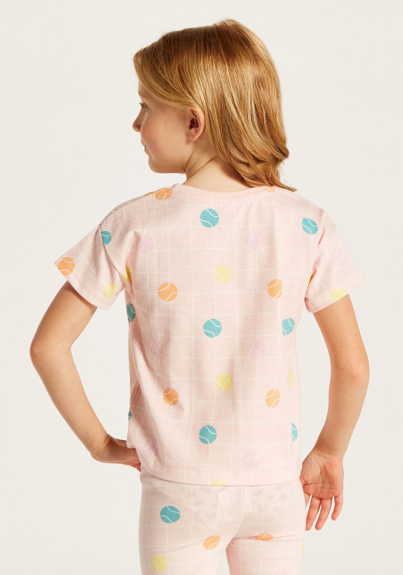 Juniors Printed T-shirt with Short Sleeves - Set of 2-Multipacks-image-5