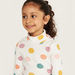 Juniors Polka Dot Print Turtle Neck T-shirt with Long Sleeves-T Shirts-thumbnailMobile-2