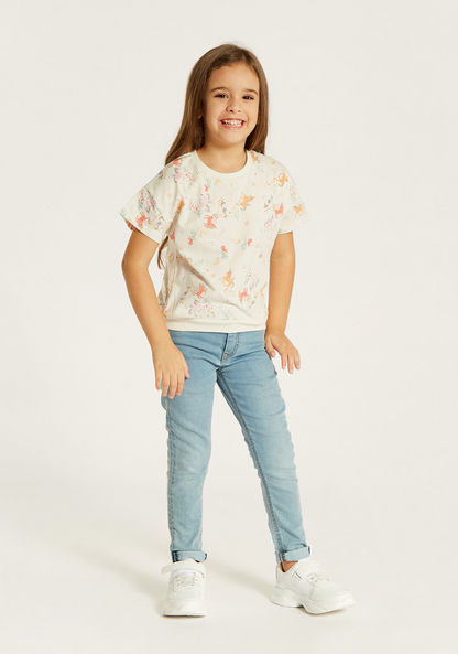 Juniors All Over Print T-shirt with Short Sleeves-T Shirts-image-1