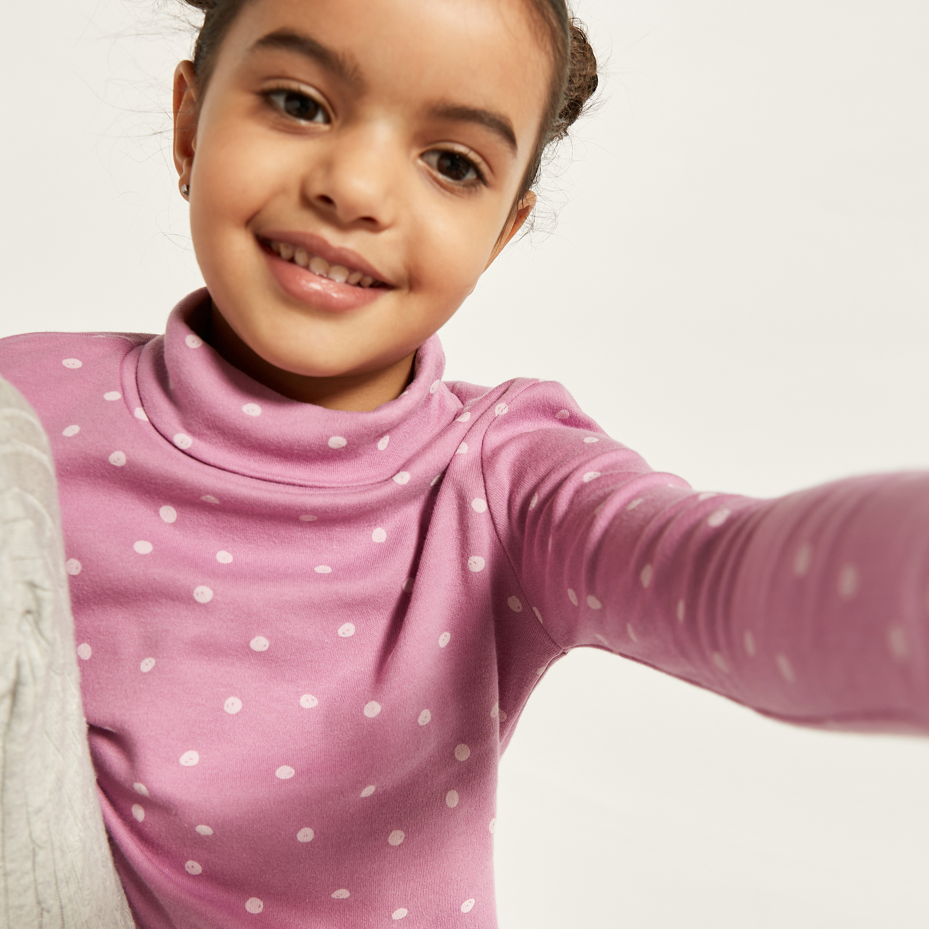 Juniors Assorted Turtle Neck T-shirt with Long Sleeves - Set of 2-girls-clothing-tshirts-image-4
