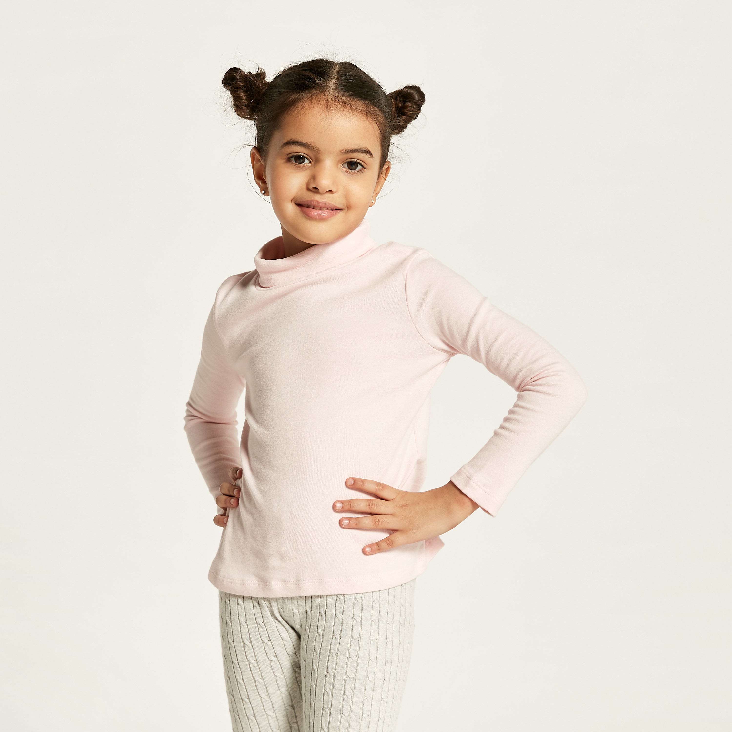 Juniors Assorted Turtle Neck T-shirt with Long Sleeves - Set of 2-girls-clothing-tshirts-image-6