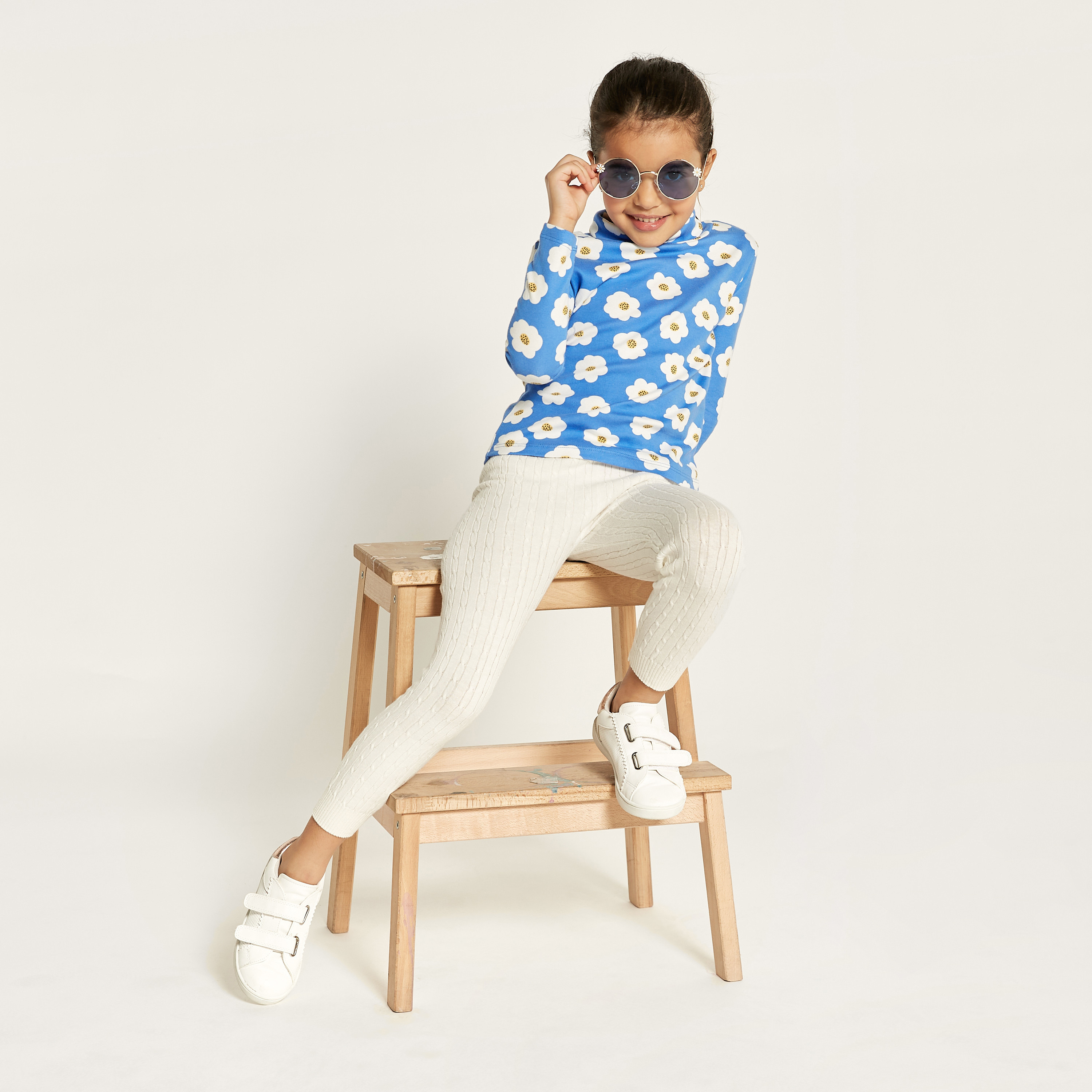 Juniors Assorted Turtle Neck T-shirt with Long Sleeves - Set of 2-girls-clothing-tshirts-image-2