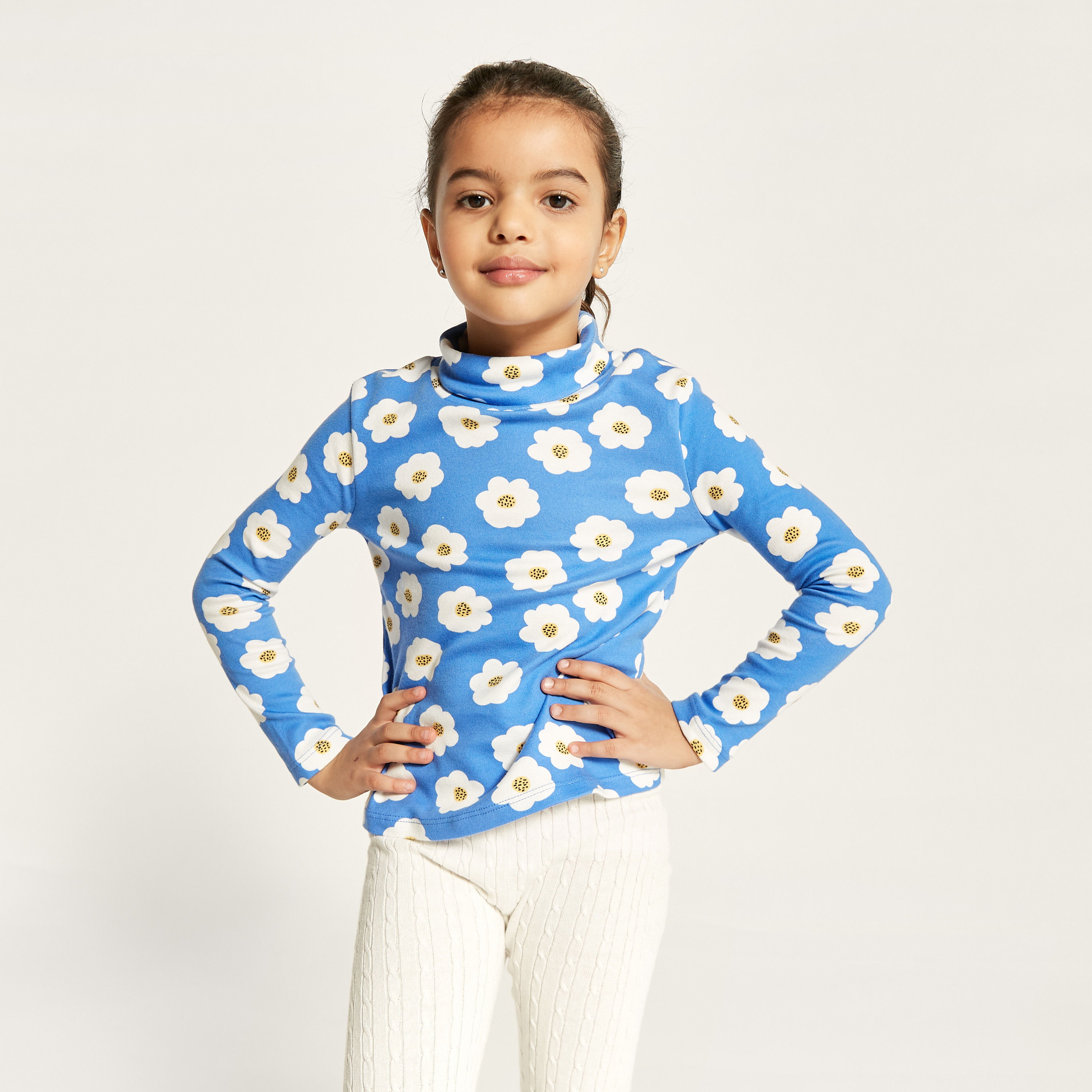 Juniors Assorted Turtle Neck T-shirt with Long Sleeves - Set of 2-girls-clothing-tshirts-image-3