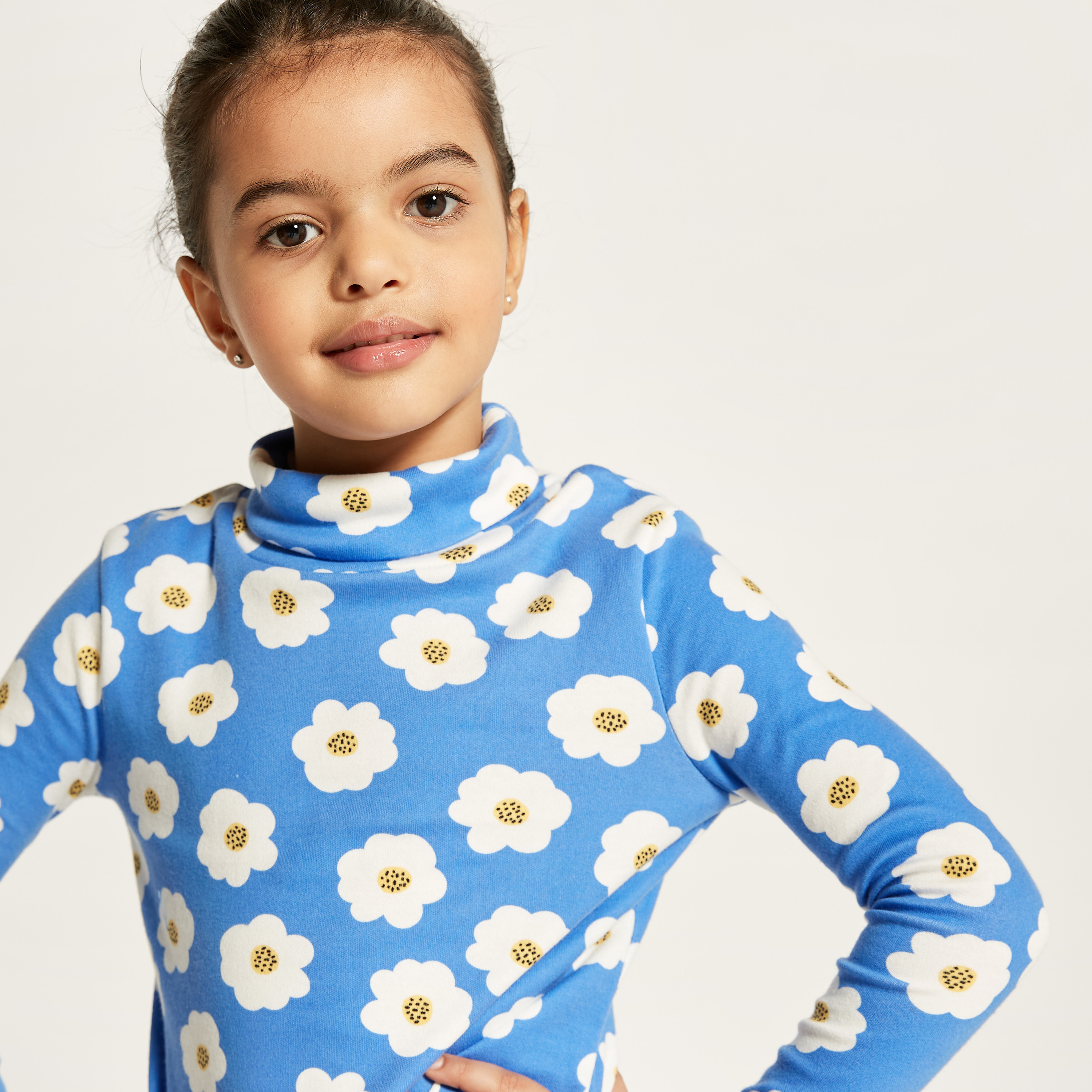 Juniors Assorted Turtle Neck T-shirt with Long Sleeves - Set of 2-girls-clothing-tshirts-image-4