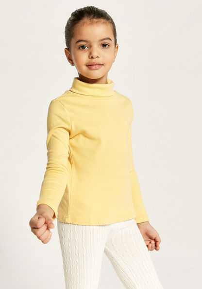 Juniors Assorted Turtle Neck T-shirt with Long Sleeves - Set of 2