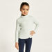 Juniors Solid Turtle Neck Top with Long Sleeves-T Shirts-thumbnail-2