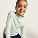 Juniors Solid Turtle Neck Top with Long Sleeves-T Shirts-thumbnail-3