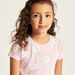 Juniors Floral Print T-shirt with Round Neck and Short Sleeves-T Shirts-thumbnailMobile-2