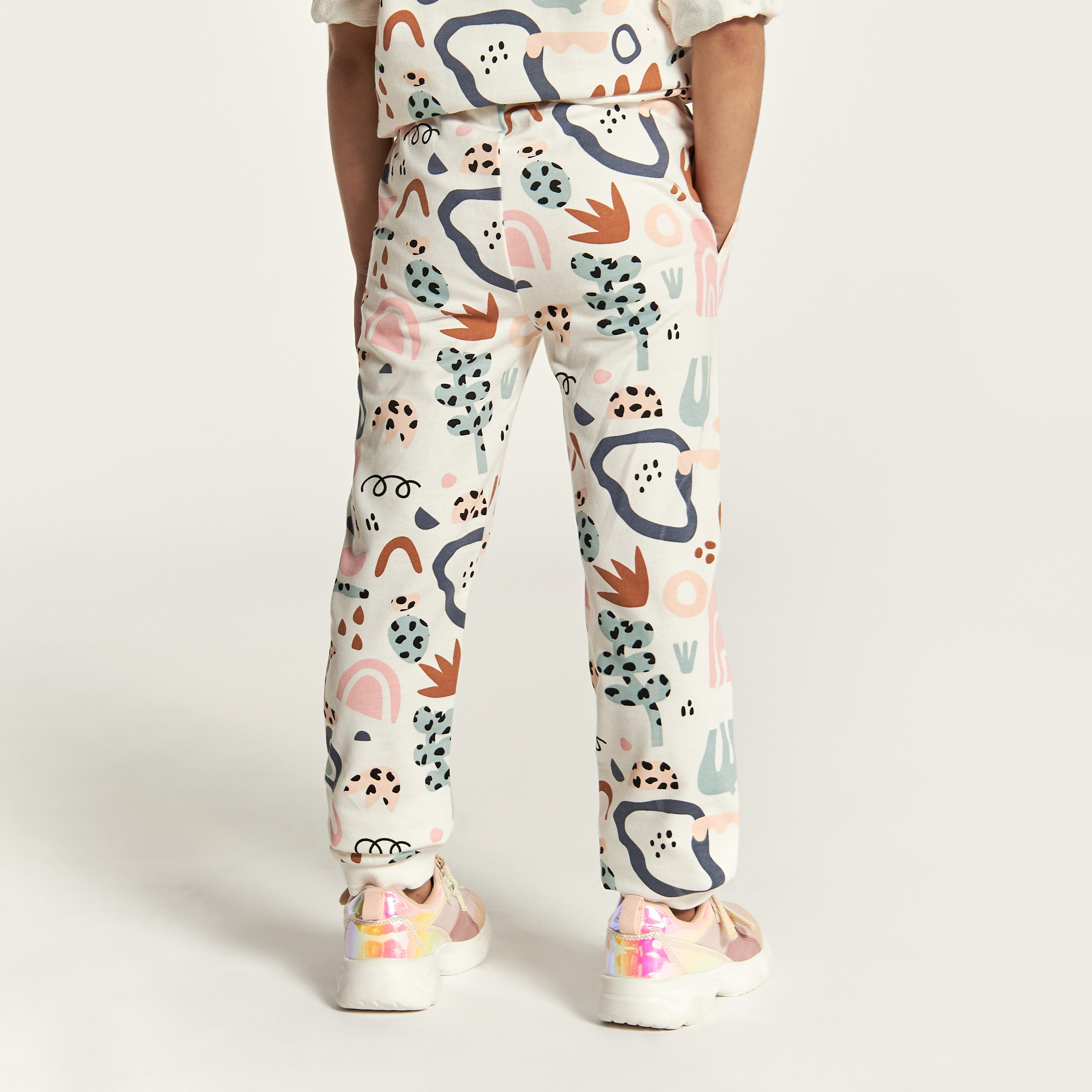 Juniors Printed Joggers with Drawstring Closure-baby-girls-clothing-bottoms-joggersandtrackpants-image-4
