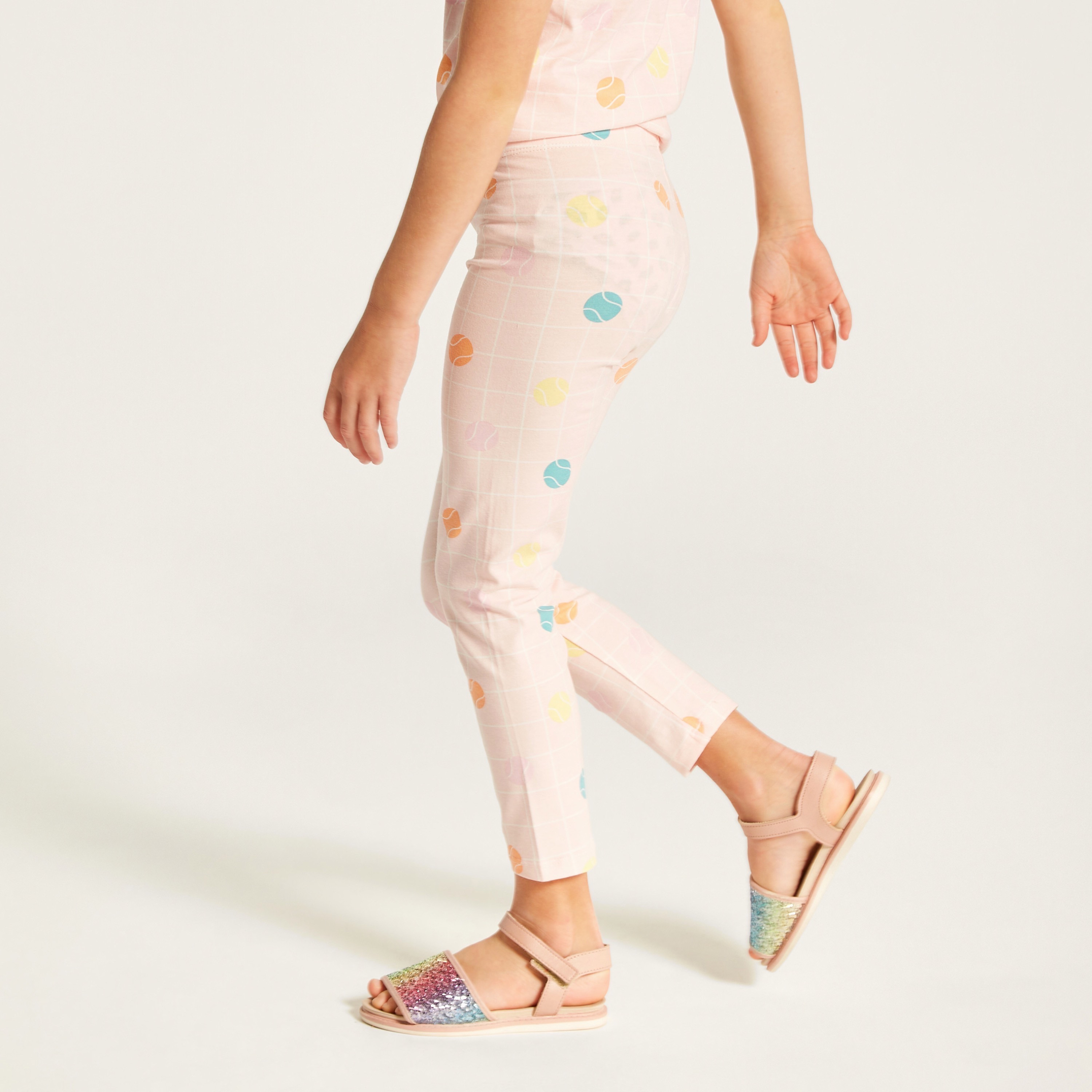 Juniors Printed Leggings with Elasticated Waistband - Set of 2-baby-girls-clothing-bottoms-leggings-image-6